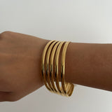 Bracelet Ordia doré en acier inoxydable 316L Ordiajade, waterproof et hypoallergénique
