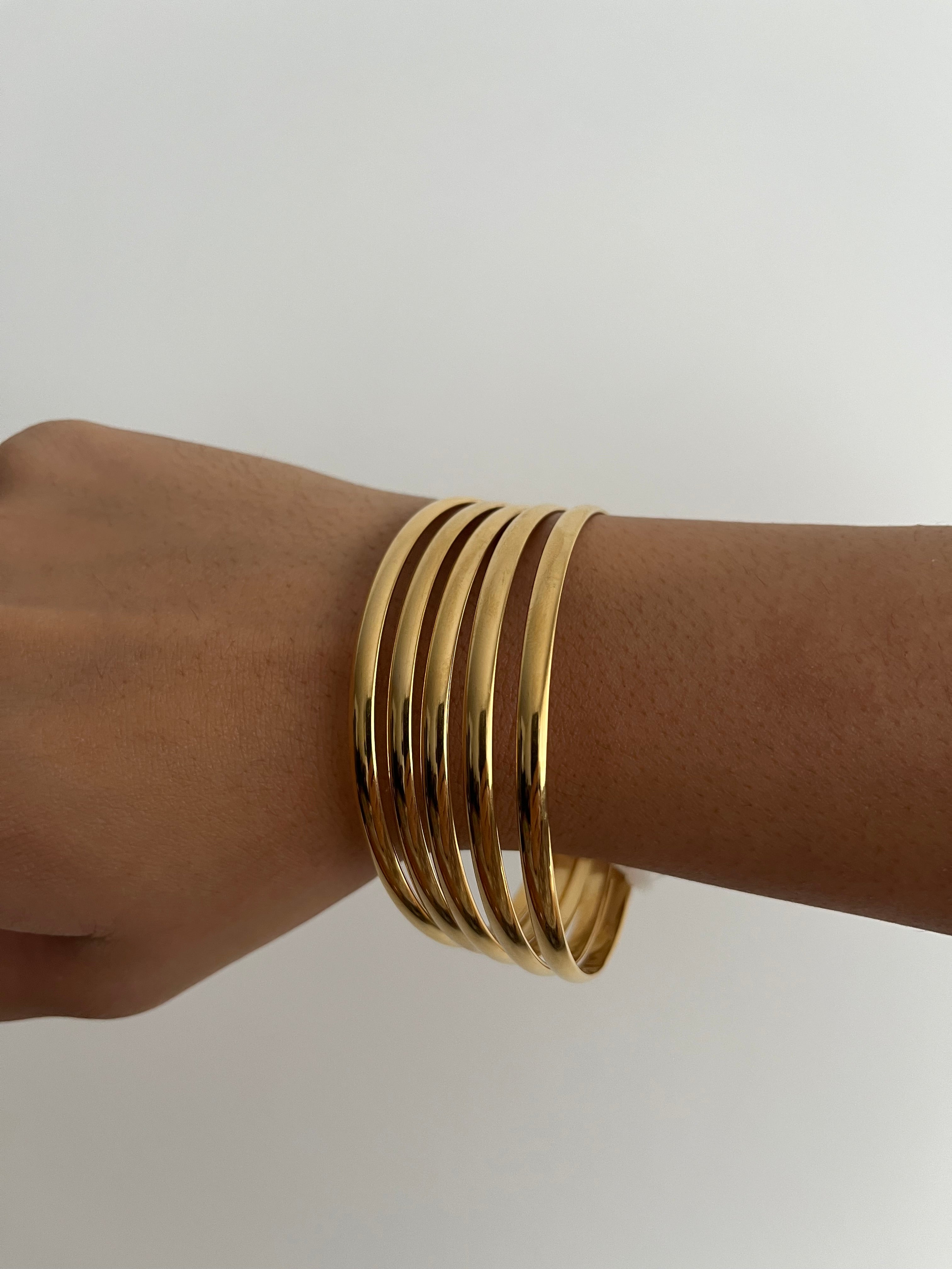 Bracelet Ordia doré en acier inoxydable 316L Ordiajade, waterproof et hypoallergénique
