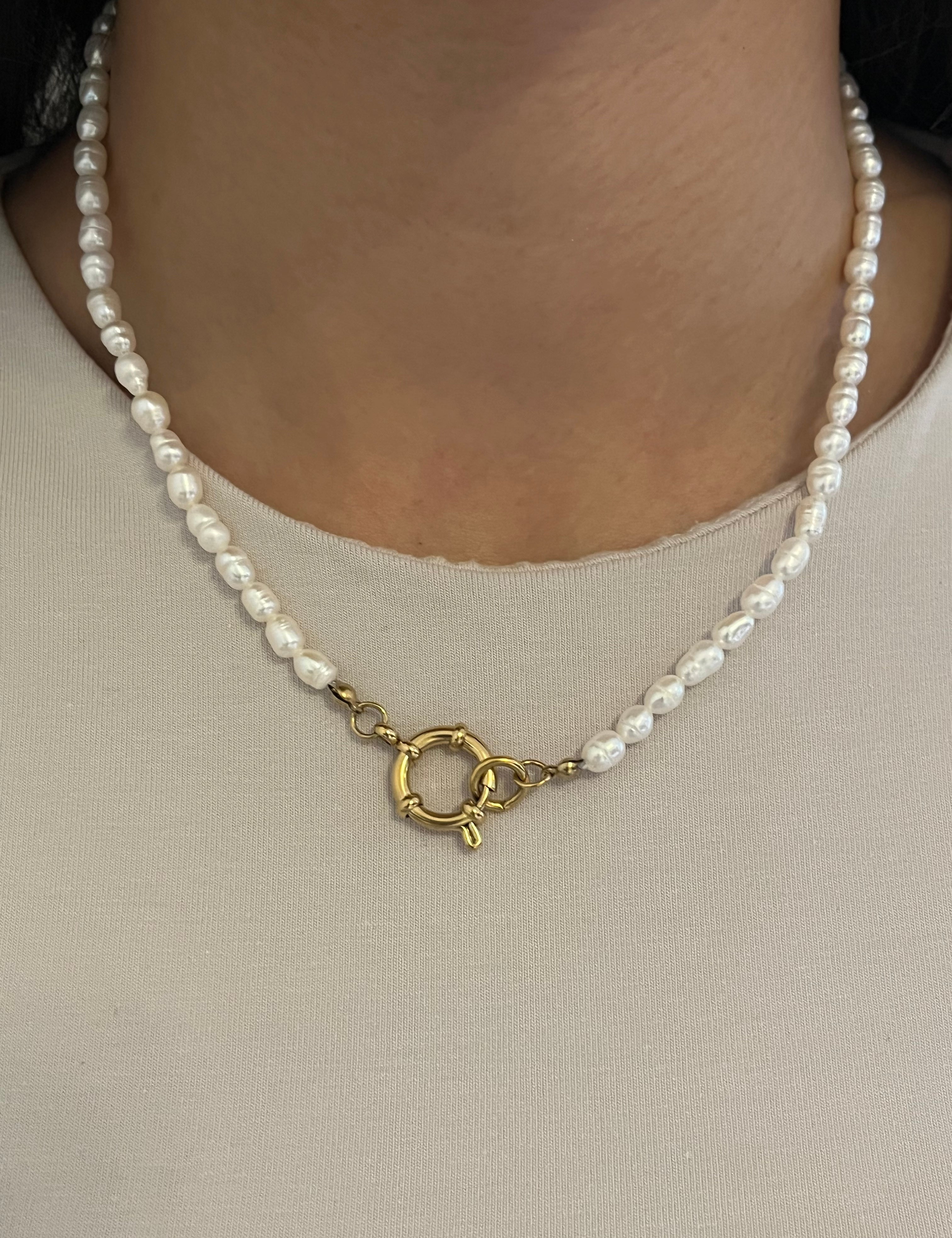 Collier perle d’eau douce femme Ordiajade