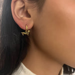 Boucle d’oreille Dog , chien doré en acier inoxydable 316L résistant à l’eau