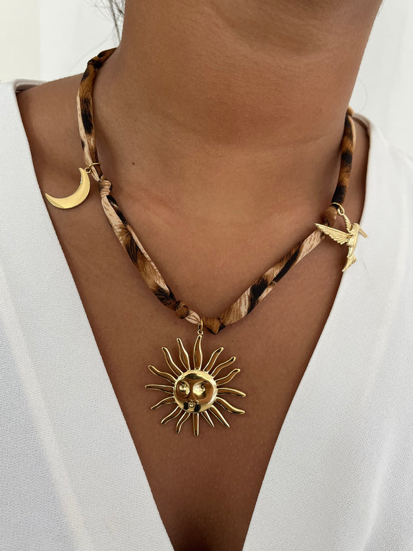 Collier ajustable Léopard Sun