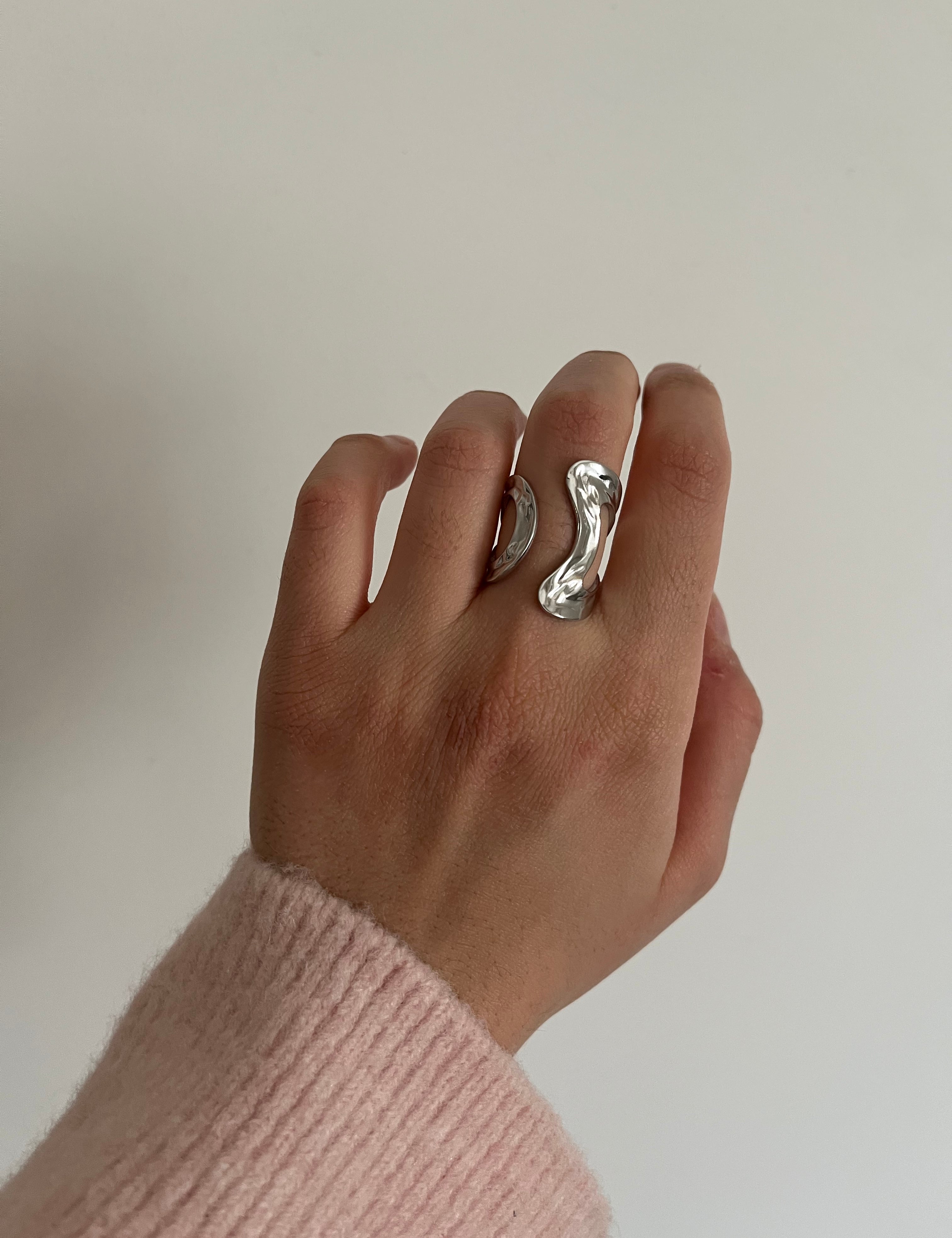 Bague Malte argent en acier inoxydable 316L Ordiajade, résistant à l’eau et hypoallergénique