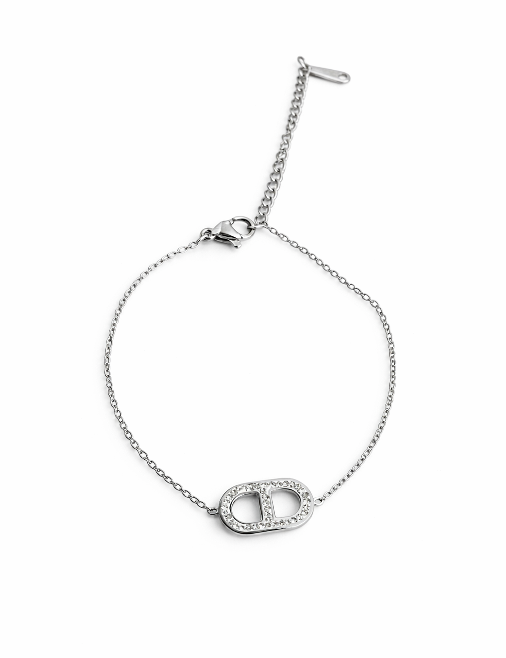 Bracelet Sun acier inoxydable doré motif ovale Ordiajade