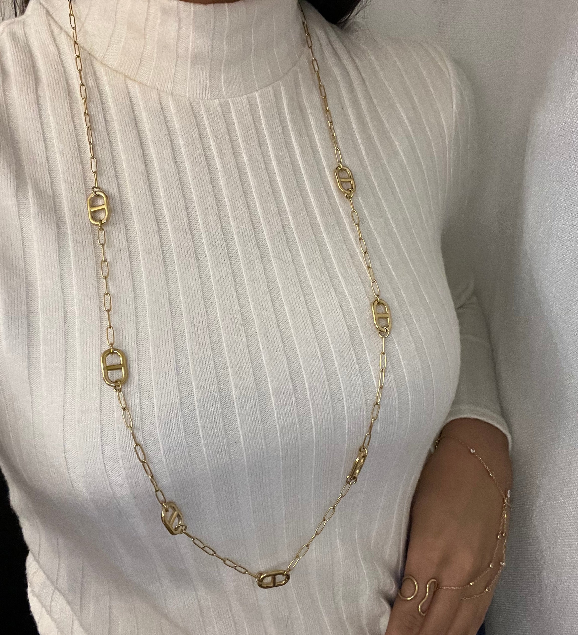 Sautoir Monaco maille marine