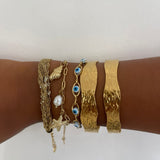 Bracelet Swinie doré en acier inoxydable 316L Ordiajade, résistant à l’eau et hypoallergénique