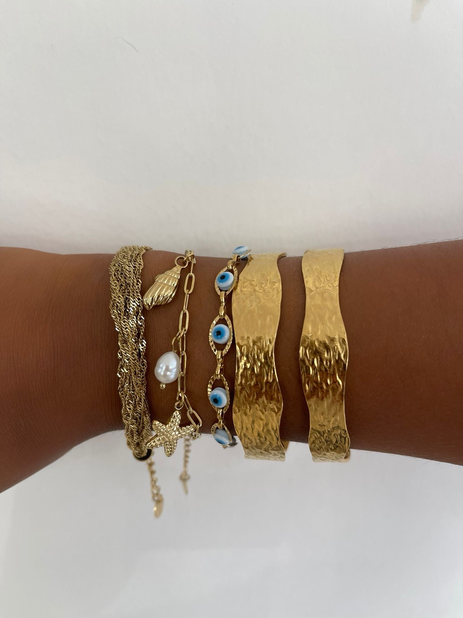 Bracelet Swinie doré en acier inoxydable 316L Ordiajade, résistant à l’eau et hypoallergénique