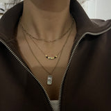 Collier Triple chaîne Chocolat