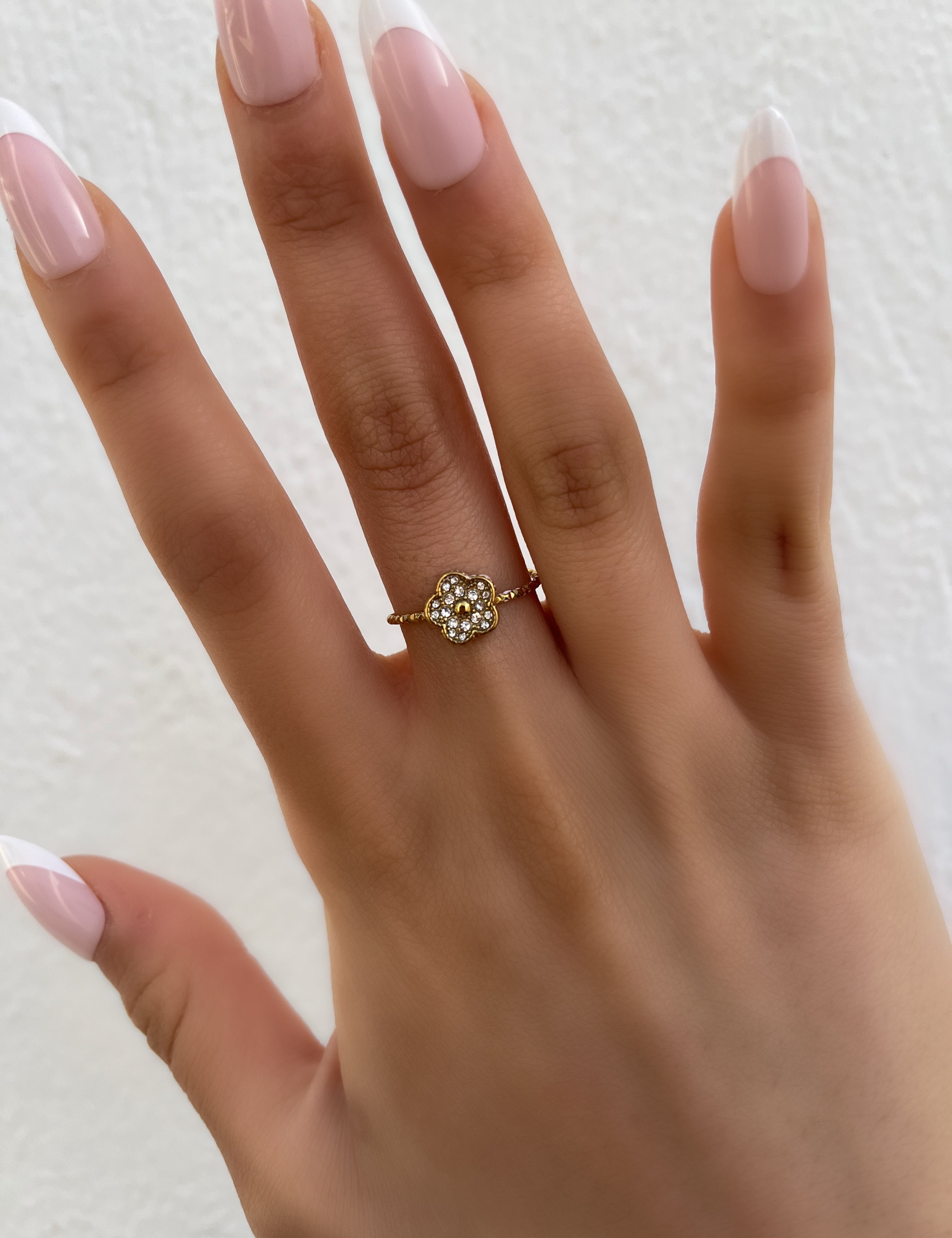  Bague Orina doré en acier inoxydable 316L Ordiajade, résistant à l’eau et hypoallergénique