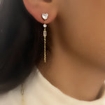 Boucles d’oreilles Porto dorées en acier inoxydable 316L Ordiajade, style féminin et waterproof
