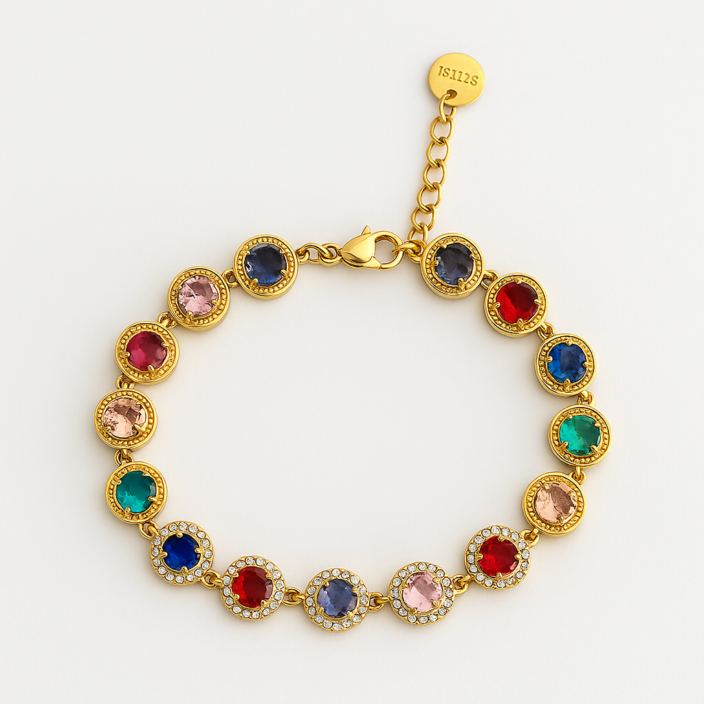 Bracelet Chic doré en acier inoxydable 316L Ordiajade, waterproof et hypoallergénique
