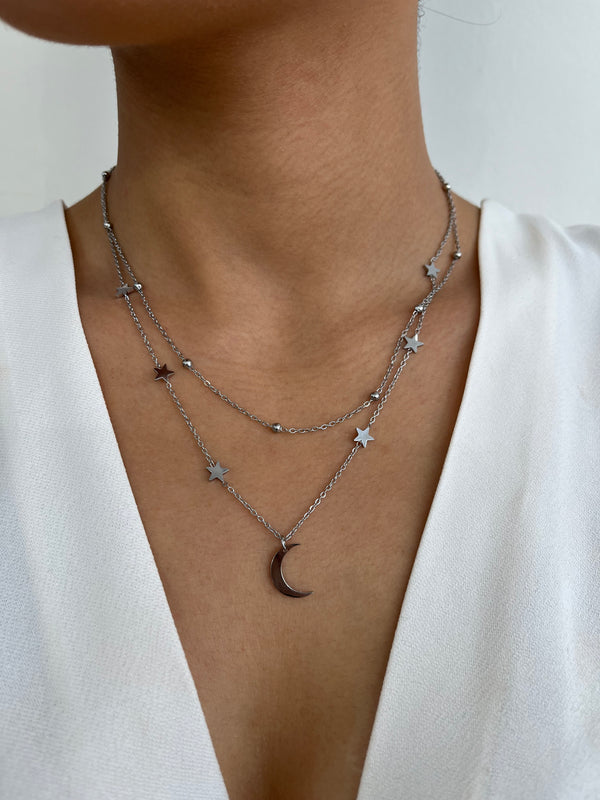 Silver Starry Night Necklace