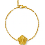 Bracelet Janna doré avec pendentif trèfle – bijou femme élégant
