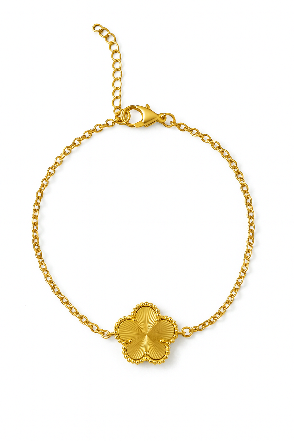 Bracelet Janna doré avec pendentif trèfle – bijou femme élégant
