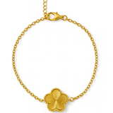 Bracelet Janna doré avec pendentif trèfle – bijou femme élégant
