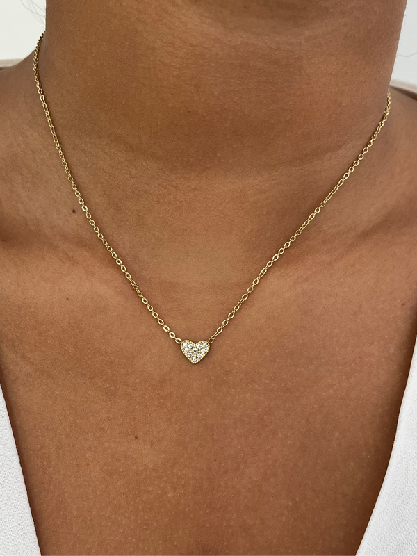 Collier White Heart