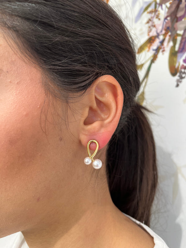 Boucles d’oreilles Perle doré