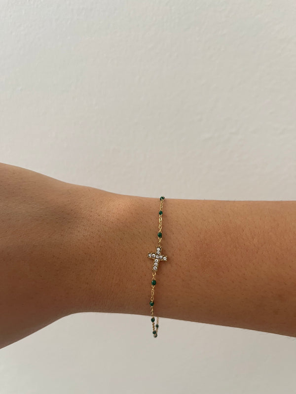 Bracelet Marie Shine Croix (existe en plusieurs couleurs)