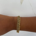 Bracelet swinie doré en acier inoxydable 316L Ordiajade, résistant à l’eau et hypoallergénique