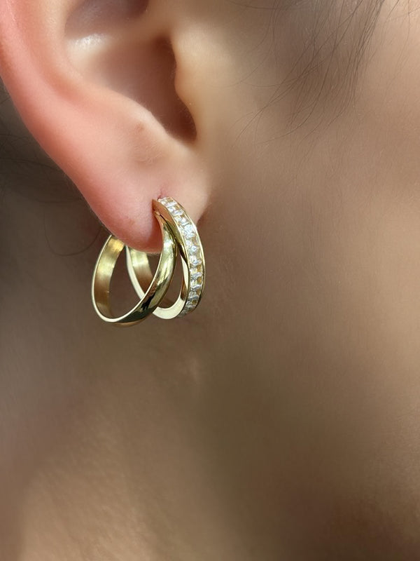 Boucles d'oreilles Wonderful (existe en Doré ou Argenté)