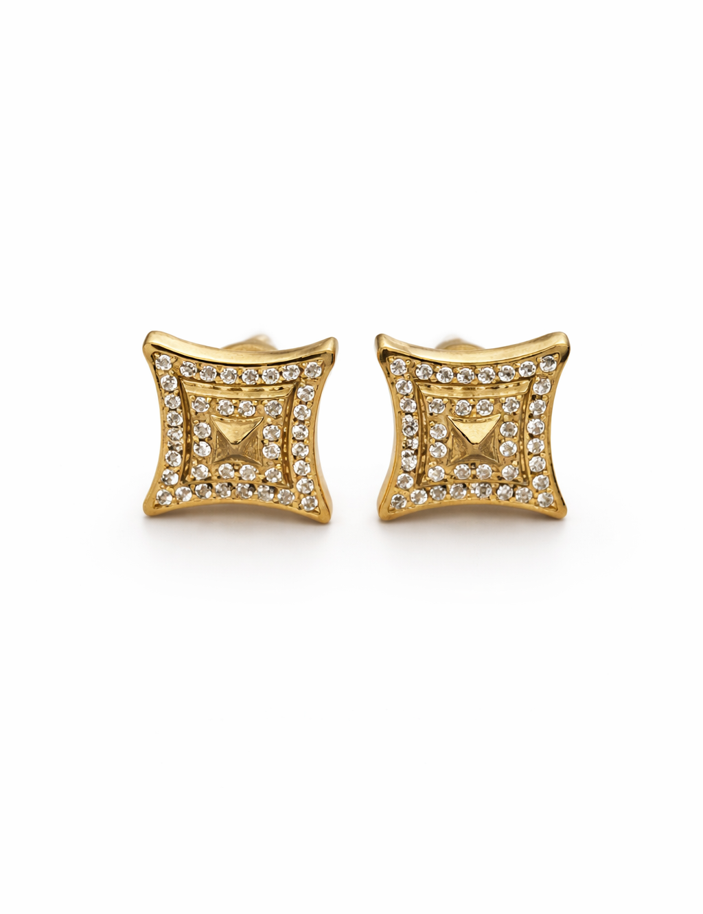 boucles d’oreilles acier inoxydable dorées Ordiajade