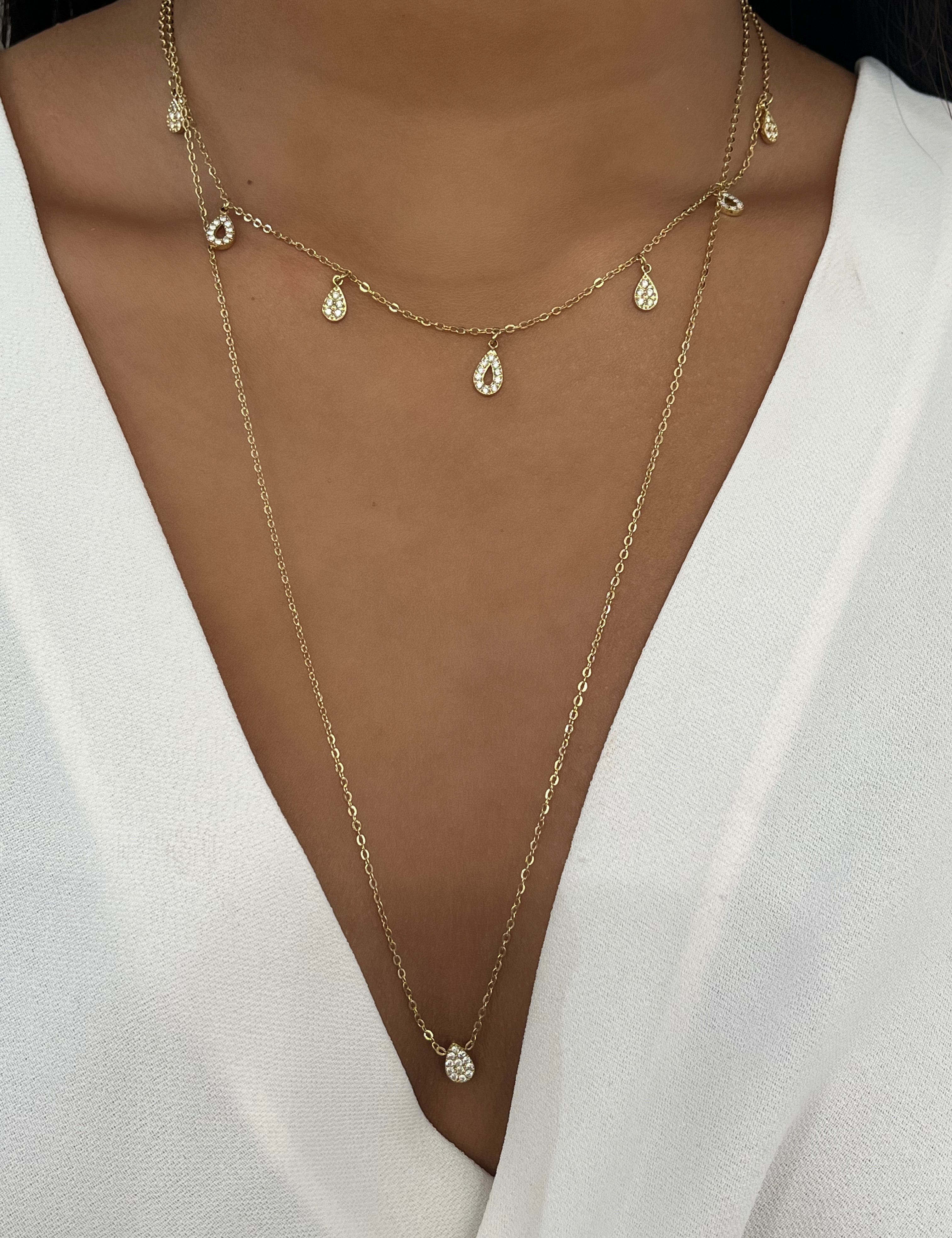 Collier Perligoutte  doré en acier inoxydable 316L résistant à l’eau
