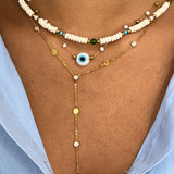 Surfer White Necklace