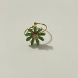 Bague Flower Green