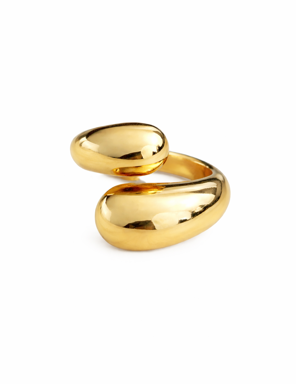 Bague Filla dorée Ordiajade en acier inoxydable design moderne waterproof