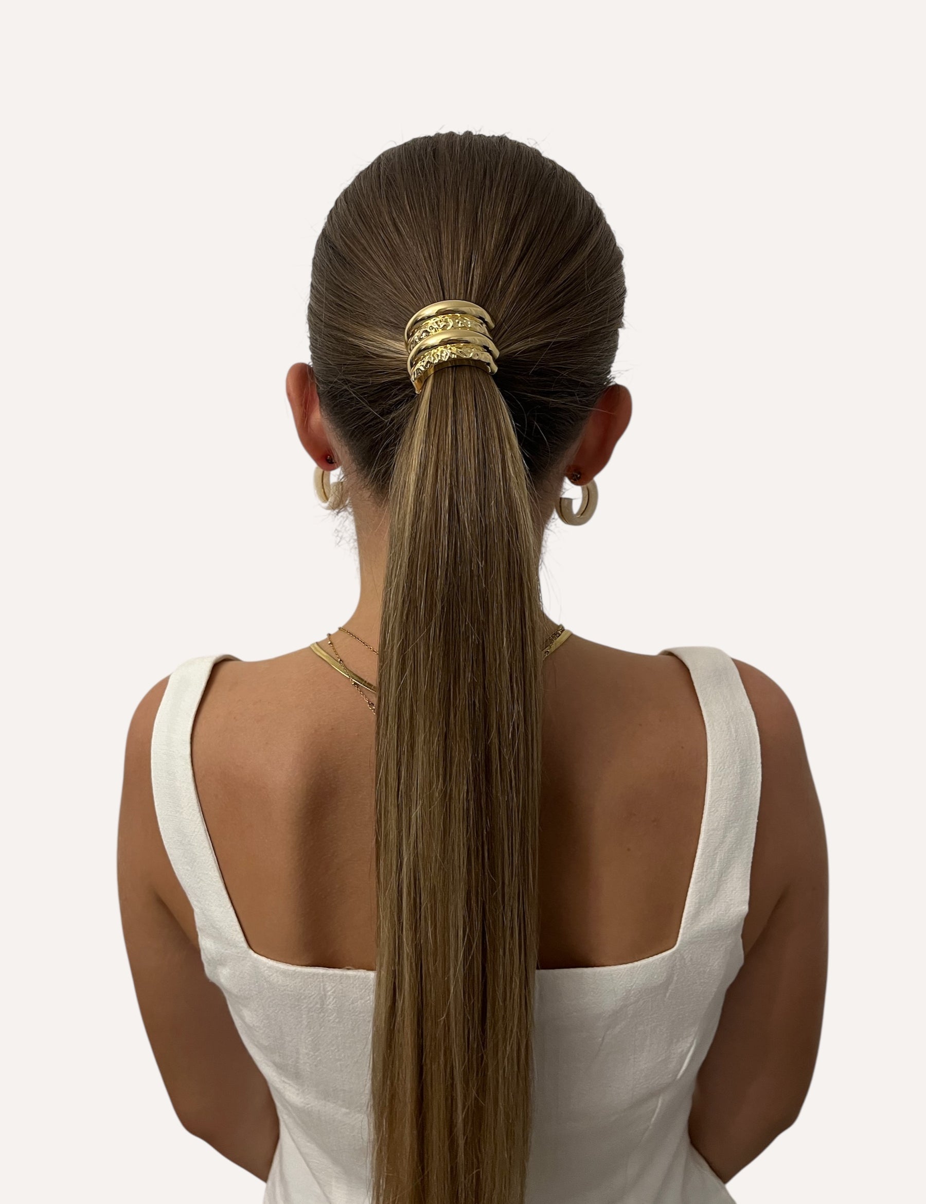 Élastique Moniqua cheveux bijoux doré 