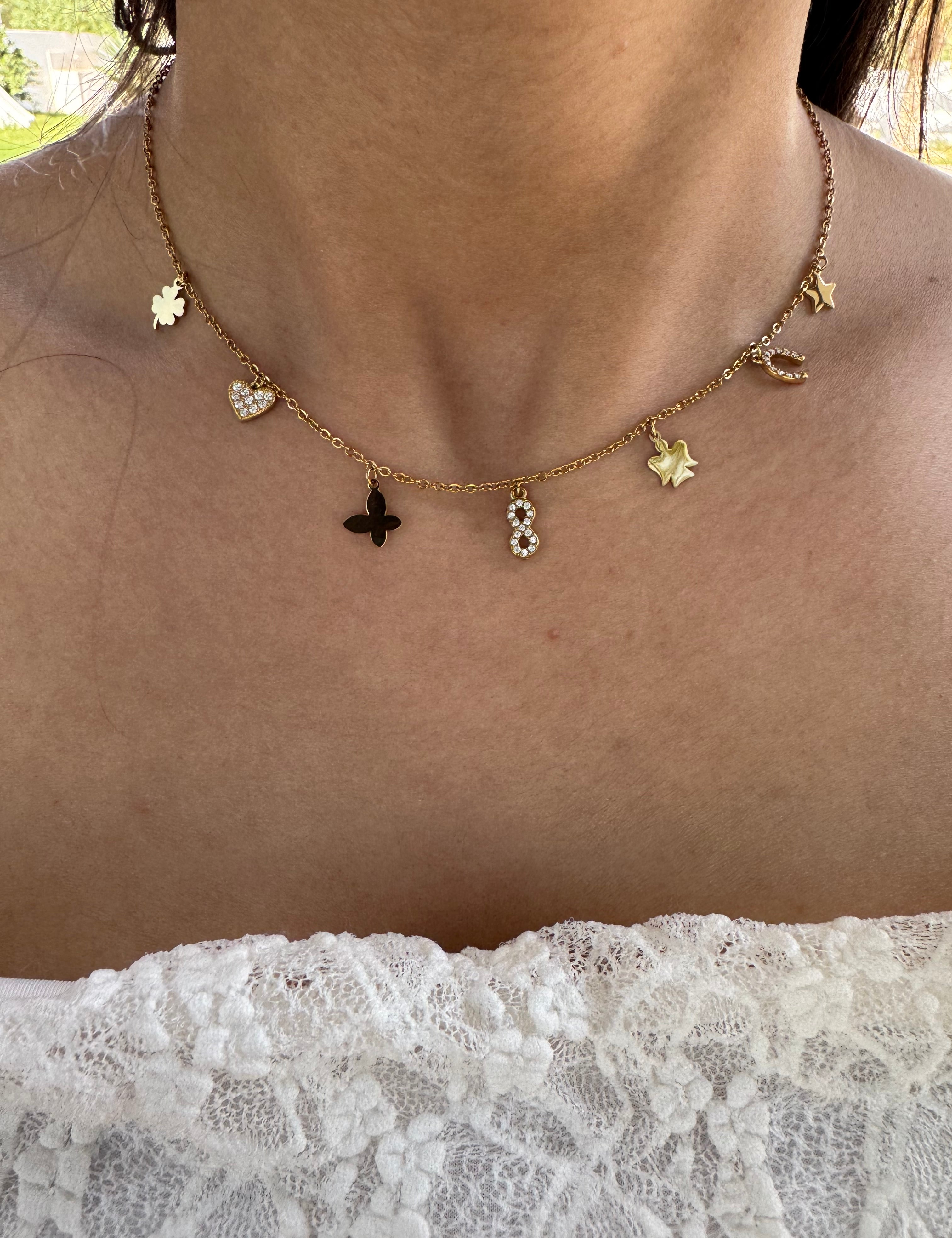  Collier Isara doré en acier inoxydable 316L Ordiajade, résistant à l’eau et hypoallergénique