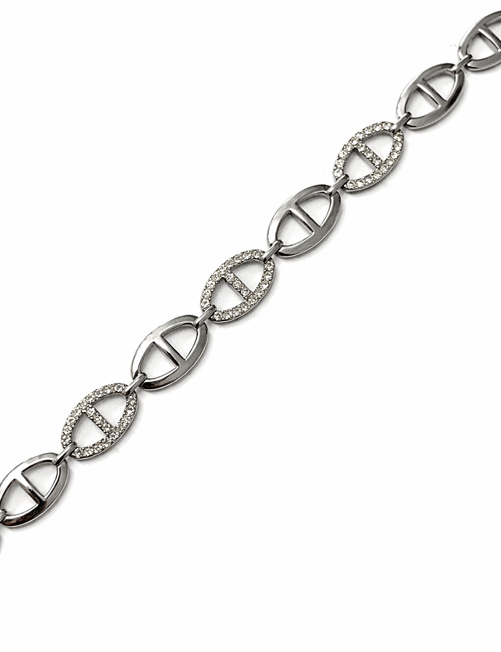 Bracelet Eraklyon acier inoxydable femme Ordiajade fond blanc