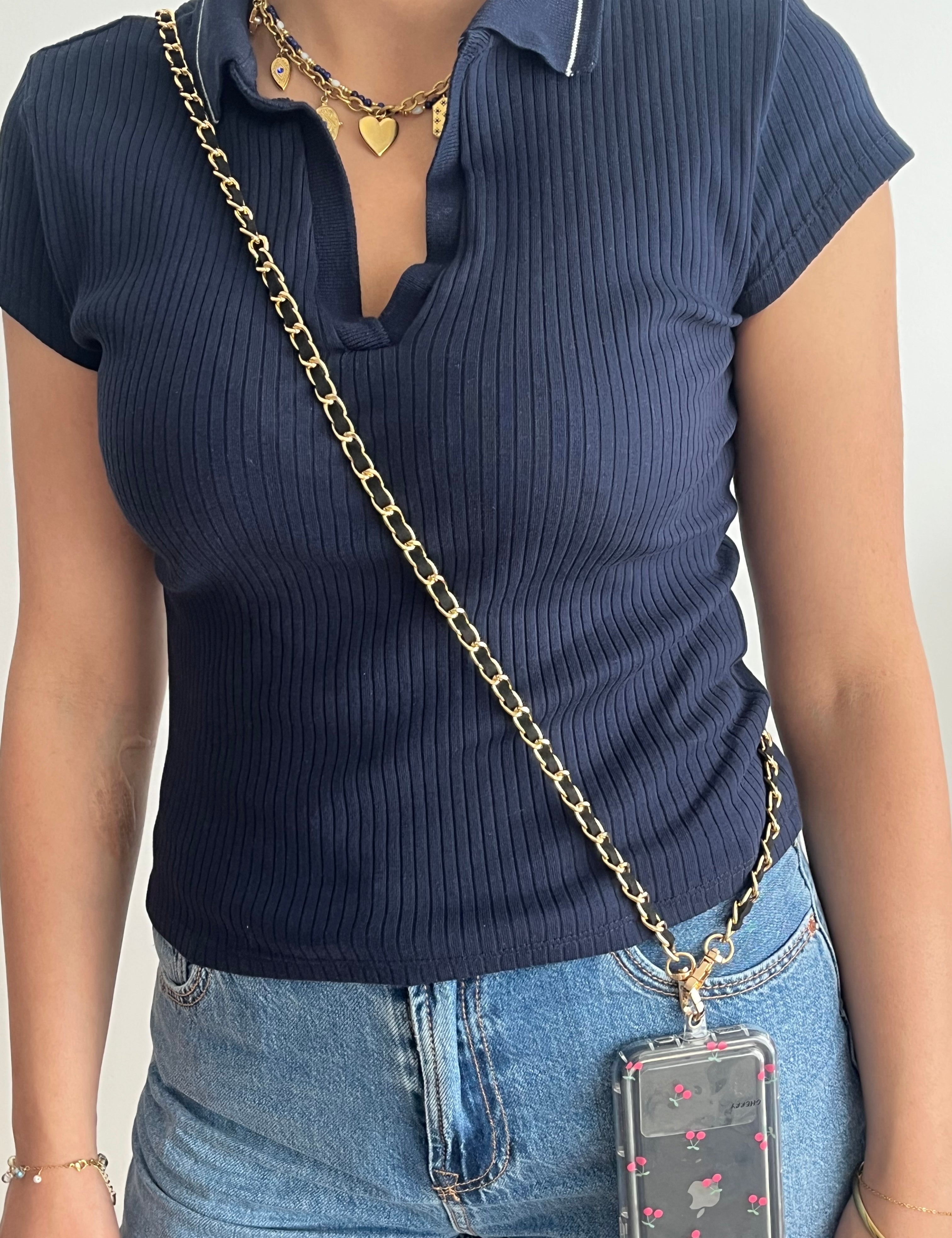 Chaîne accessoires pour  téléphone Doré   