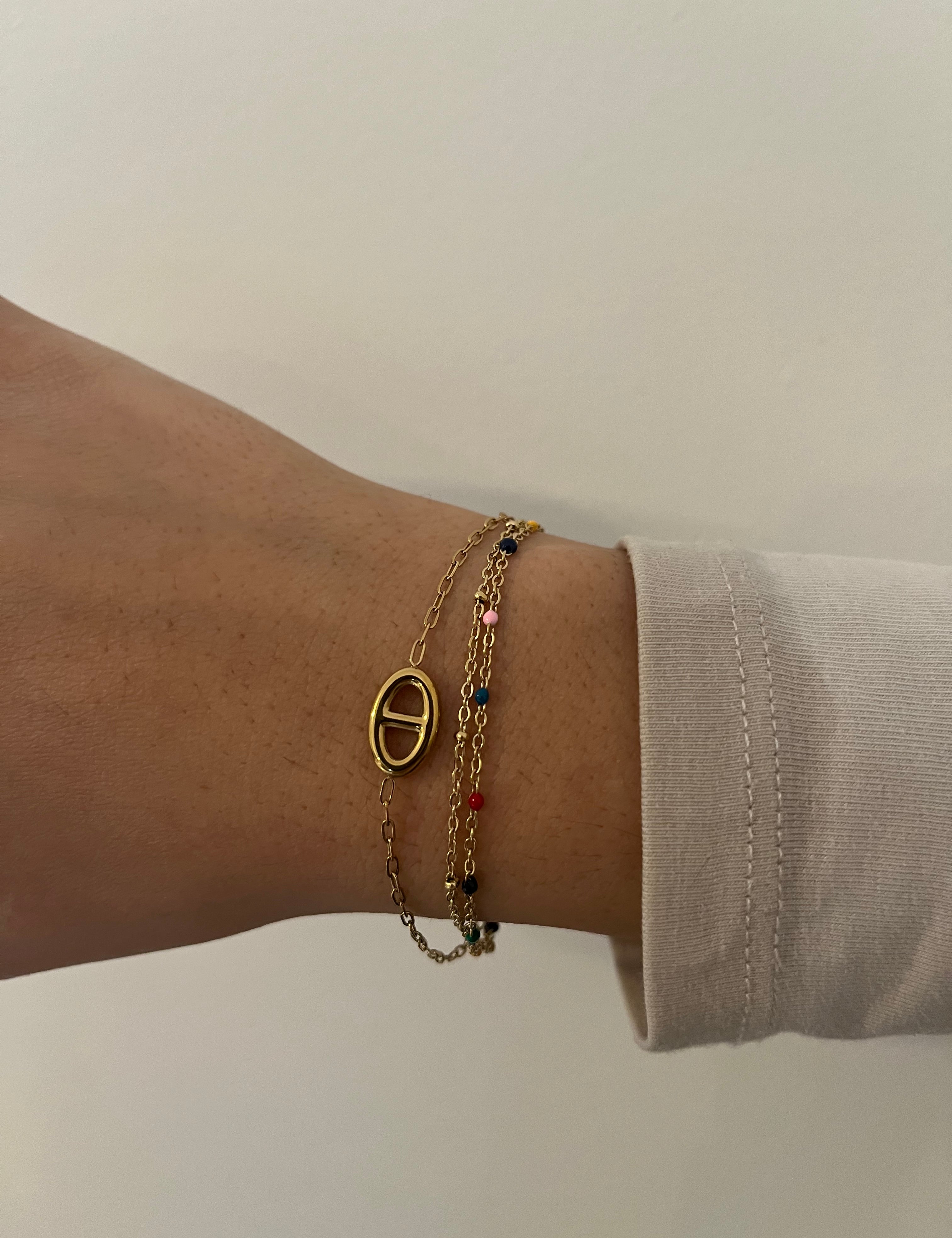 Bracelet ciel multicolore femme en acier inoxydable Ordiajade