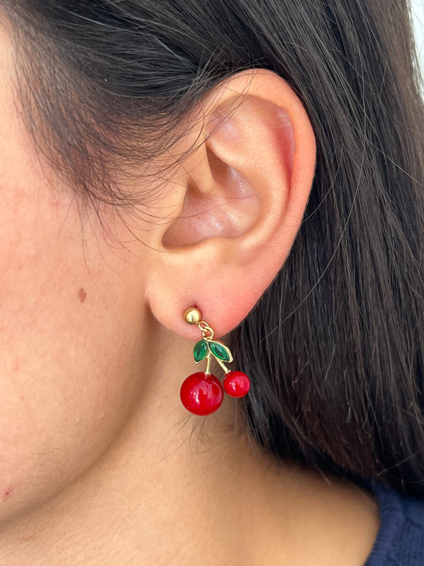 Boucles D’oreille Red Cherry