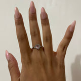 Bague cœur rose
