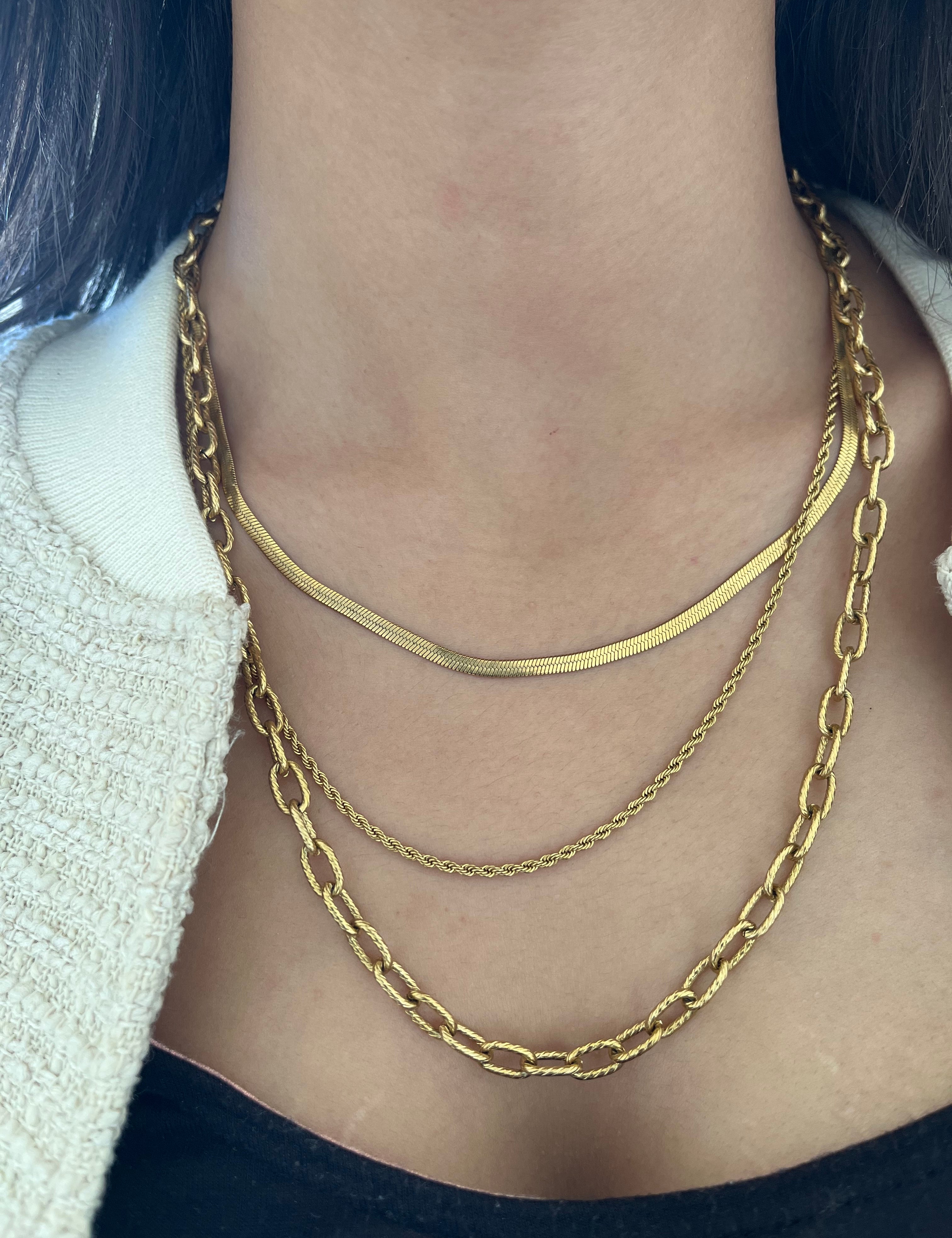 Collier Julia  doré en acier inoxydable 316L résistant à l’eau