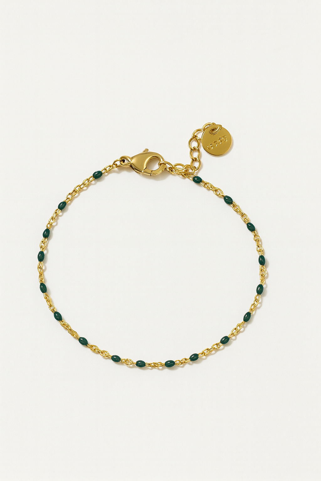 Bracelet April Green doré en acier inoxydable 316L résistant à l’eau