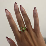 Bague Flower Green