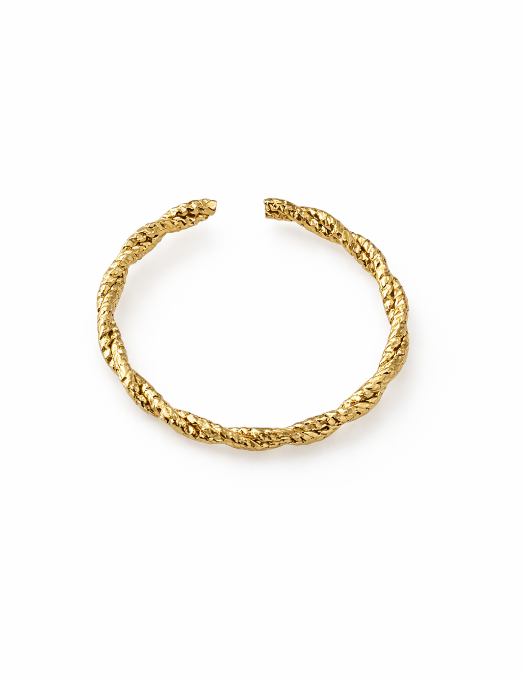 Bague Zuli dorée en acier inoxydable ajustable design texturé Ordiajade