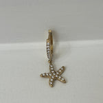 Mono boucle Starfish doré en acier inoxydable 316L Ordiajade, résistant à l’eau et hypoallergénique