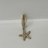 Mono boucle Starfish doré en acier inoxydable 316L Ordiajade, résistant à l’eau et hypoallergénique