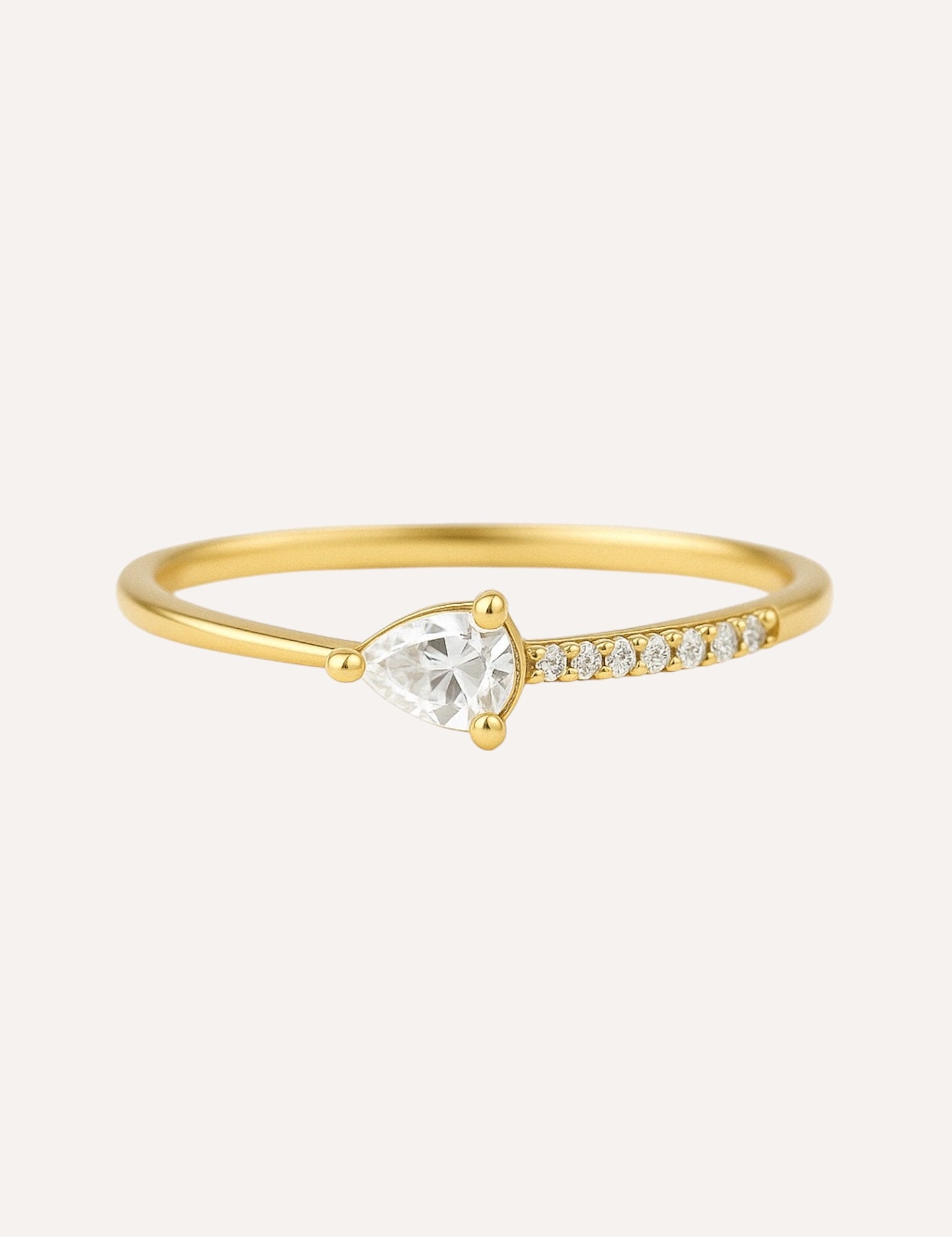  Bague reali doré en acier inoxydable 316L Ordiajade, résistant à l’eau et hypoallergénique