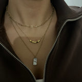 Collier Triple chaîne Chocolat