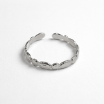 Bague Cindy réglable en acier inoxydable argenté - Ordiajade