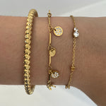 Bracelet Nour doré en acier inoxydable 316L Ordiajade, résistant à l’eau et hypoallergénique