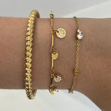 Bracelet Nour doré en acier inoxydable 316L Ordiajade, résistant à l’eau et hypoallergénique