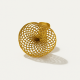 Bague Rosas doré en acier inoxydable 316L Ordiajade, résistant à l’eau et hypoallergénique