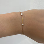 Bracelet Elly doré en acier inoxydable 316L Ordiajade, résistant à l’eau et hypoallergénique