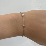 Bracelet Elly doré en acier inoxydable 316L Ordiajade, résistant à l’eau et hypoallergénique