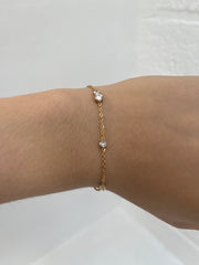 Bracelet Elly doré en acier inoxydable 316L Ordiajade, résistant à l’eau et hypoallergénique
